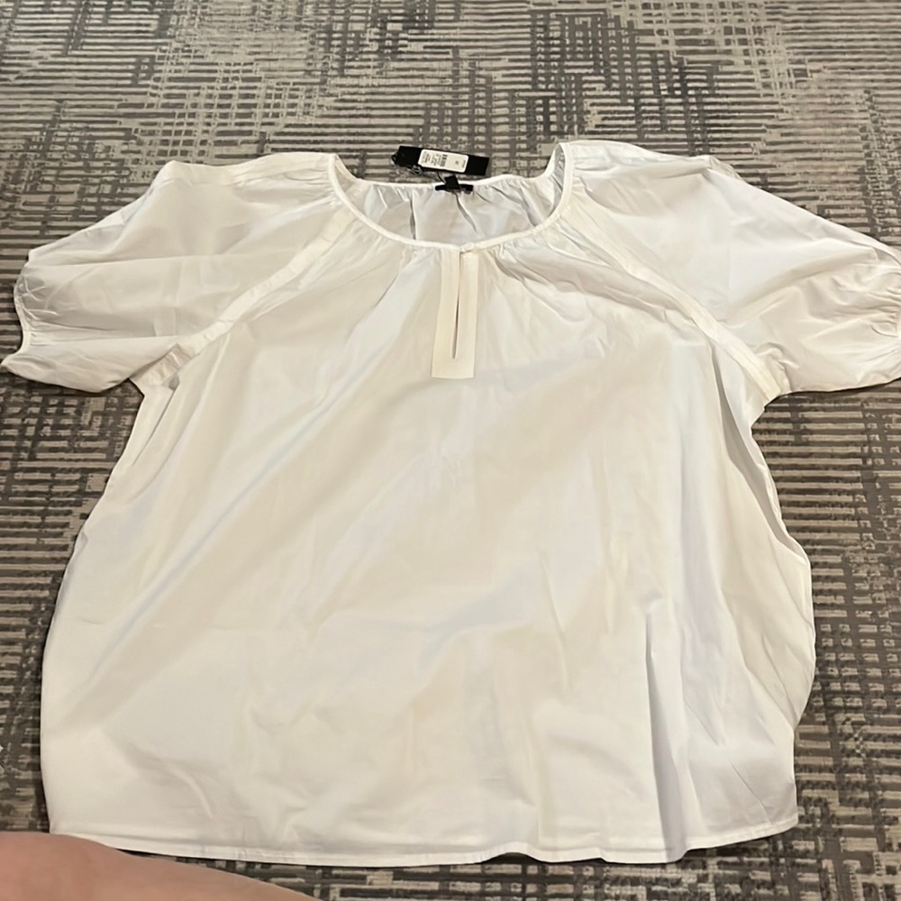 White Talbots blouse.